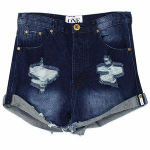 ONE TEASPOON Denim BOYFRIEND Jean Shorts OUTLAWS